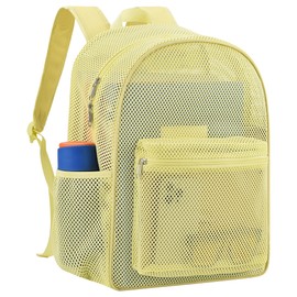 USPECLARE Heavy Duty Semi-Transparent Mesh Backpack，See Through College Student Backpack