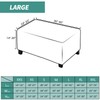 MAXIJIN Velvet Ottoman Cover Rectangular Stretch Square Ottoman Covers Slipcover