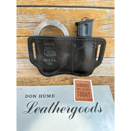 Don Hume Black Leather 100B Magazine Carrier Chain Handcuff Cuff 1.5" Slot MP #2