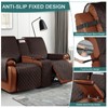 Ruaozz Waterproof Recliner Loveseat Cover with Console Non-Slip Couch Covers