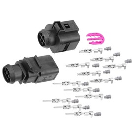 VekAuto 1 Kit Compatible for VW Golf Jetta Passat, No.1J0973713/3B0973813 Plastic Copper Black Connector Plug Clip Kit