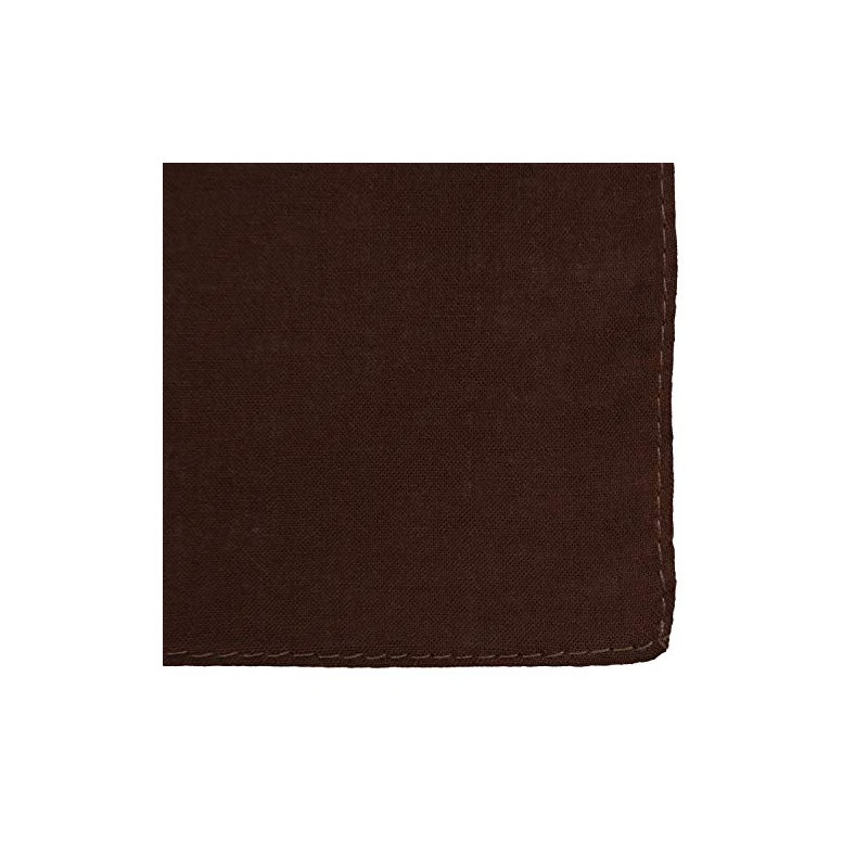 Dark Brown Solid Bandana - Single Piece 14x14