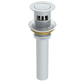 Symmons RL324 Push Pop Sink Drain, Polished Chrome