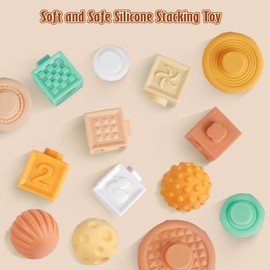 Musical Instruments Wooden Musical Toys for Toddlers 1-3 Year, Montessori Stacking Toys for Baby 6 to 12 Months, Percussion Instruments Music Toy Set for Kids (Neutral Colors)