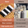 Easusy Sewing Thread, Black and White 4 Pcs 200 Yards