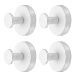 uxcell 4pcs Suction Cup Hooks, Reusable Towel Hooks No-Drill Shower Hook for Bathroom Window Glass Towels Robe Coat Hanger White