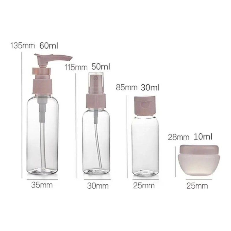 12 Botellas De Viaje Recipientes De Botellas De Viaje Spcimx