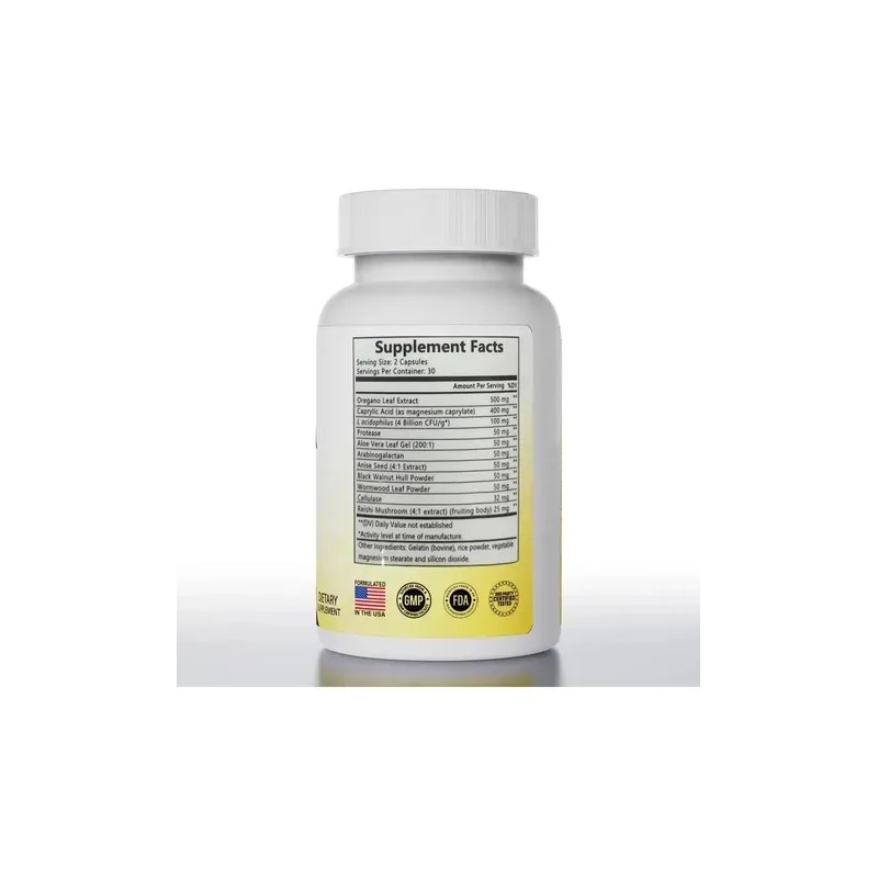 2pcs Pure Peak Candida Cleanse Ayuda Al Intestino Y Al