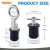 Mgoodoo 4Pcs 1 Inch Boat Plug Snap Handle Drain Plug