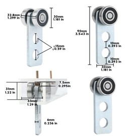 Fuperoo 2 Wheel Trolley Assembly Rollers.Bearing Trolley Assembly.The top of The Trolley has Room for Set Screws, Allowing The use of a 1-5/8" high Strut Channel