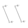 Double Piercing Cartilage Chain Threader Dangle Drop Cuff Ball Stud