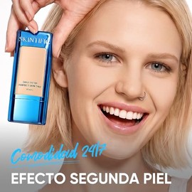 SKINTIFIC Daily Filter Perfect Skin Tint, Crema con Color Hidratante Facial 28g, Base de Maquillaje Ligera de Larga Duración 10 h, Acabado de Terciope