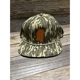 Savannah Moss Co Mississippi Leather Patch Hardwoods Rope Snapback Hat