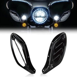 psler Adjustable Air Deflector, Side Wing Deflectors Fairing Air Deflector for Touring Street Glide, Electra Glide, Trike, Ultra Classic, CVO 1996-2013, Black