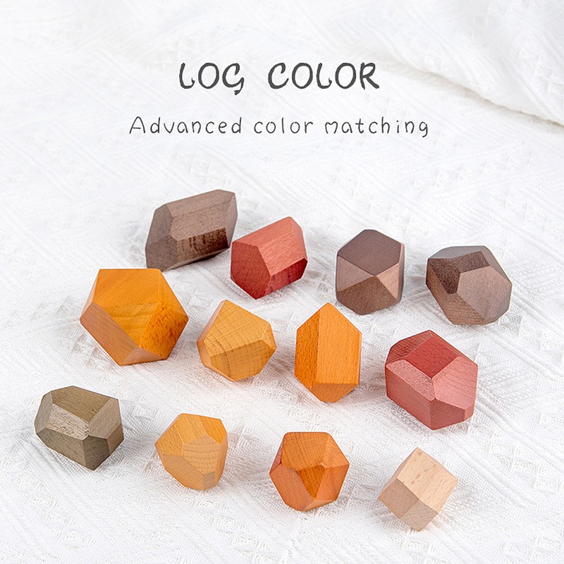 Wooden Stacking Game Building Blocks Educational Desktop Games for Kid