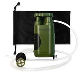 OrangeClub Outdoor Water Filter, Portable Camping Water Filter, Drinking Water Filter, Removes 99.99% (0.01 Micron Thickness) Virus Heavy Metal for Outdoor Emergencies, Hiking (Water Filter)