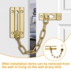 Lueden Door Chain Lock Heavy Duty Safety Chain Lock Polished
