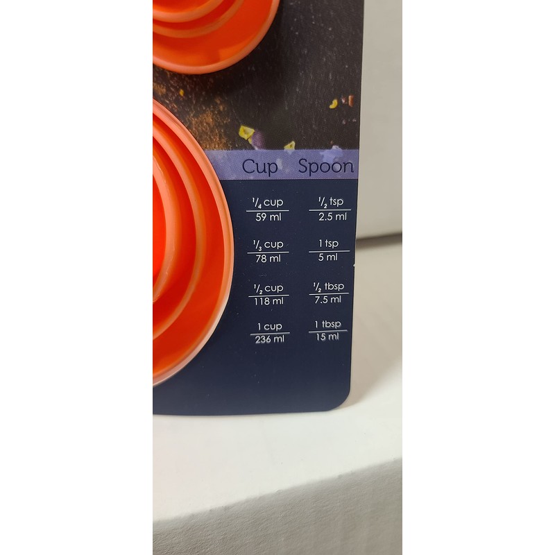 Premium, Stain & Odor Resistant 8 Piece Stackable Measuring Cups