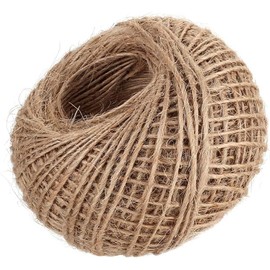 1 x 80m Jute Twine Roll - 2mm Natural Jute Hessian String Cord Twine for Arts and Crafts, Gift Wrapping, Floristry, Rustic Jars, Decoration, Bundling, Garden and Recycling