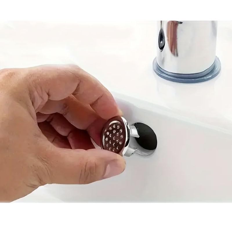 NOIAFZY 8 Pieces Pack Plastic Chrome Plated Circular Drainage Cover