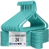NEATERIZE Ultra Heavy Duty Plastic Clothes Hangers - Aqua -