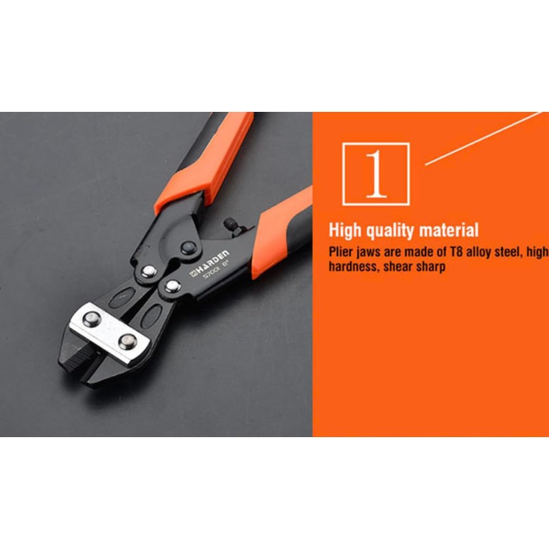Edward Tools Pro Mini Bolt Cutter 8 Inch - Small
