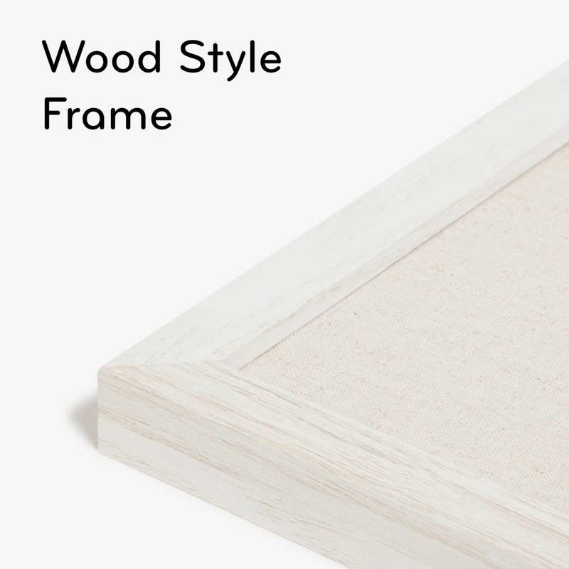 U Brands Rustic Linen Bulletin Board, 14" x 14", White