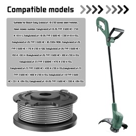 XIJIANG Grass Trimmer Thread Spools, 4 Pieces Φ1.65 mm 4.9 m Trimmer Replacement Spool Compatible with Bosch Easygrasscut 18 23 26 Art 23/26 SL Grass Trimmer F016800569 F016800385