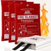 Fire Emergency Fire Blanket - 3-Pack - Fire Suppression Blanket