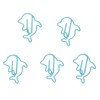 100Pcs Cute Paper Clips Blue Dolphin Style Exquisite Color Strong