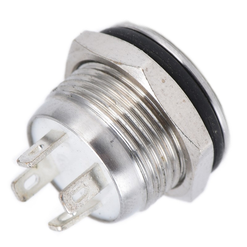 5Pcs Button Switch Stainless Steel Flat Top Button with LED