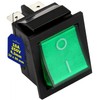 Switch Double Pole Green Luminous 250V 16A 4 Buttons 6.3