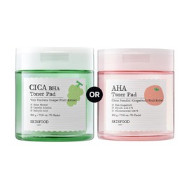 Skinfood [Oily/Dry] Shine Muscat Cica BHA OR Pink Grapefruit AHA Toner Pad 70 Sheets