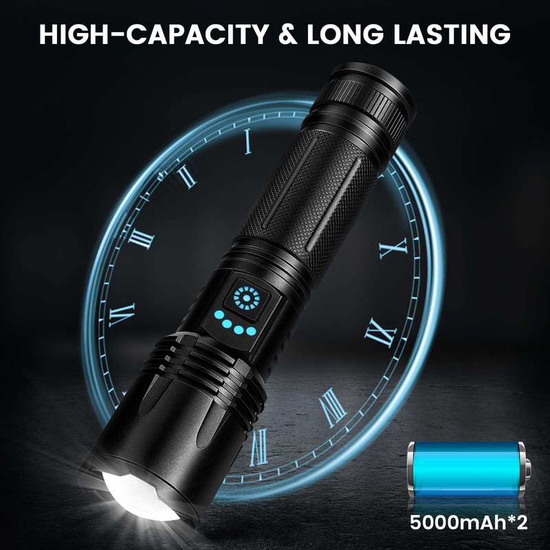 Rechargeable Flashlights High Lumens, 99,000 Lumens Super Bright Led Flashlights