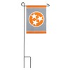 Tennessee Tri Star Grey Garden Applique Flag - 13 x