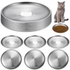 Domensi 12 Pieces Stainless Steel Vibrissae Friendly Bowl Shallow Cat