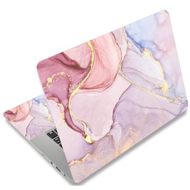 Mibbxea 15-15.6 Inch Laptop Skin Stickers, Reusable Vinyl Stickers for 13 13.3 14 15.4 Inch Laptops & Netbooks, Decorative, Scratch-Resistant, Dustproof, Waterproof (030 Colourful Marble)