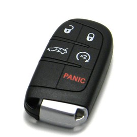 OEM Electronic 5-Button Smart Key Fob Remote Compatible with 2015-2017 Chrysler 200 (FCC ID: M3M-40821302, P/N: 68155687)