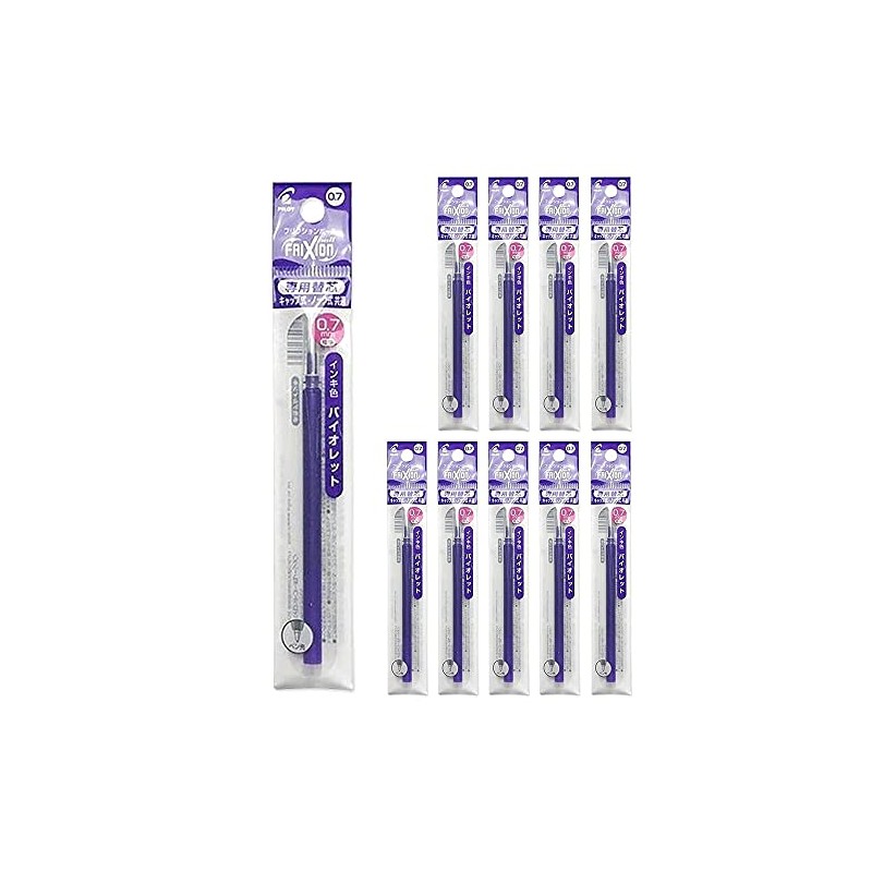 Pilot FriXion Ball Refills, 0.7mm, Violet, LFBKRF12F-V, 10pcs