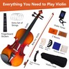 Beginner Violin,4/4 Violin Full Size For Adults,Students,Fiddle Set