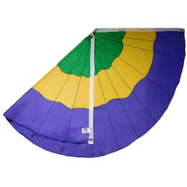 Trade Winds Mardi Gras Tri-Color Bunting Green Yellow Purple Premium Quality Heavy Duty Fade Resistant 100D Woven Poly Nylon Flag 3x5 3'x5' Banner Grommets