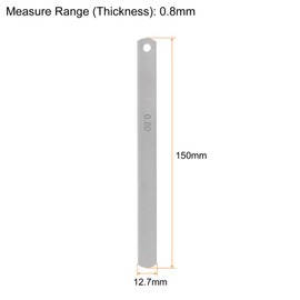 HARFINGTON 5pcs Mn Steel Feeler Gauge 0.8mm Thickness 150mm Length Metric Filler Thickness Gage Gap Measuring Tool Single Blade