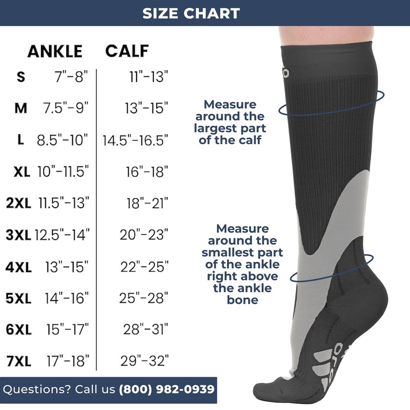 Compression Socks for Women and Men 20-30mmHg Wide Calf -