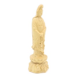 Kurita Buddha Statue Brand Bodhisattva 8120 Standing Statue of Holy Kannon (Total Height 4.7 inches (12 cm), Width 1.6 inches (4 cm), Depth 1.4 inches (3.5 cm), Luxury Wood Carving Made of Mizukoshika, Namagami Rendai