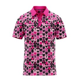 Crude Funny Golf Polo Shirts - Men UPF Dry Fit Performance Moisture Wicking Hawaiian Quick Dry Stretch Disc Shocker Glove