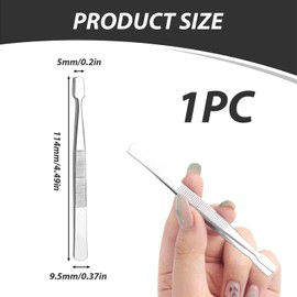 STAMPS Tweezers Long - 11.5cm Spoon Tweezers Stainless Steel Curved & Large Ideal for Stamps, Clay Tools, & Model Making Collector Tools