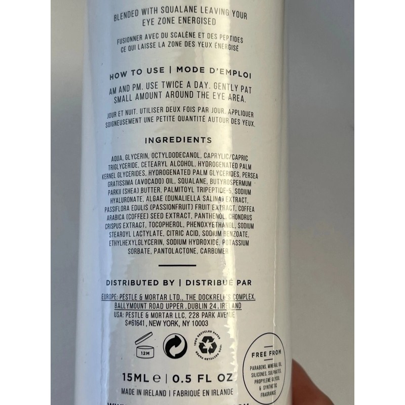 Pestle & Mortar Recover Ultimate Eye Cream – 15ml /