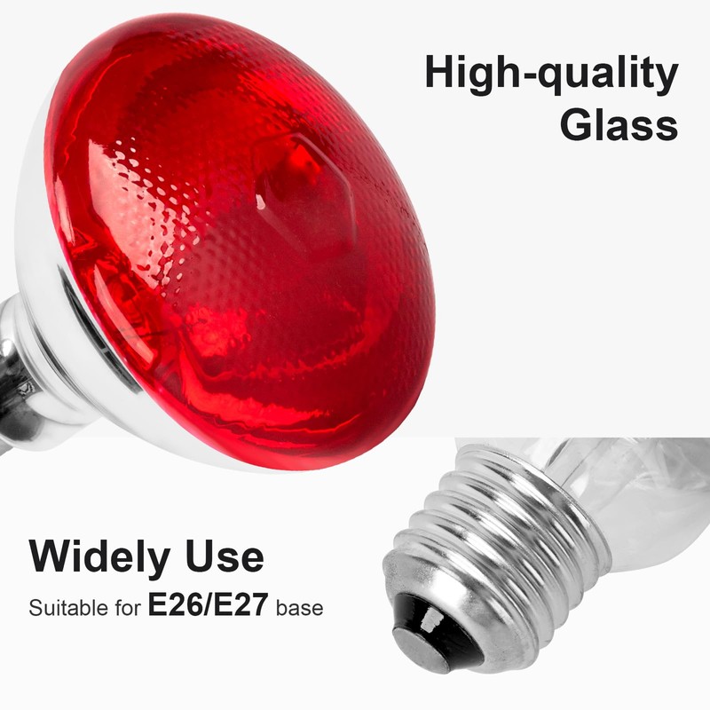 Infrared Bulb Heat Lamp, Red Light Therapy Heat Bulbs, Infrared