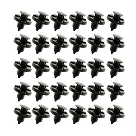 BRIIKPP Rivet Clips Fasteners Retainer Clips 0.3 inch (8 mm) Hole Diameter Fits Nissan Black 30pcs
