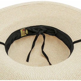 TRONYX Womens Beach Sun Straw Hat UV UPF50 Travel Foldable Brim Summer UV Hat Beige